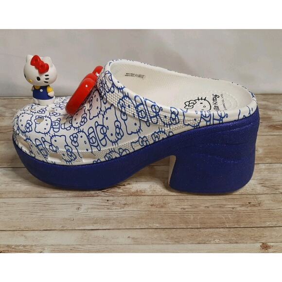 Hello Kitty Siren Crocs 50th Anniversary Womens 8 Chunky Heels Whimsical Funky - Picture 7 of 14